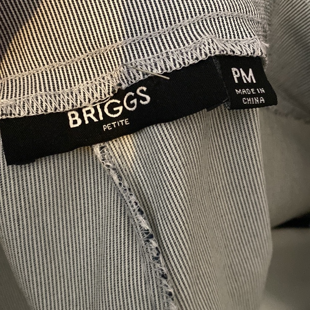 Briggs Navy / Cream Striped Pants SIZE PM - Picture 3 of 3